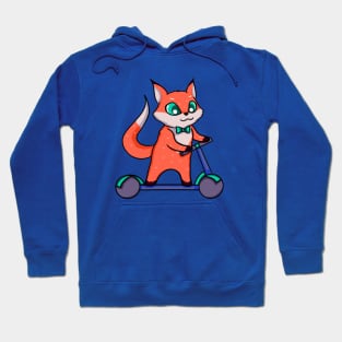 Fox On A Scooter Hoodie